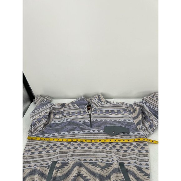 Rafter C XL Aztec Cotton Quarter-Zip Pullover Sweater Southwestern Tribal 90s - Picture 9 of 14